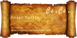 Csigi Csilla névjegykártya