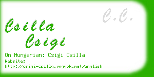 csilla csigi business card